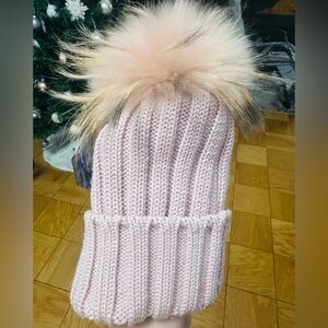 Catya Cozy Pink Knit Pom-Pom hat- IV - 4